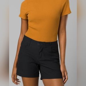 Prana black, back pocket shorts
